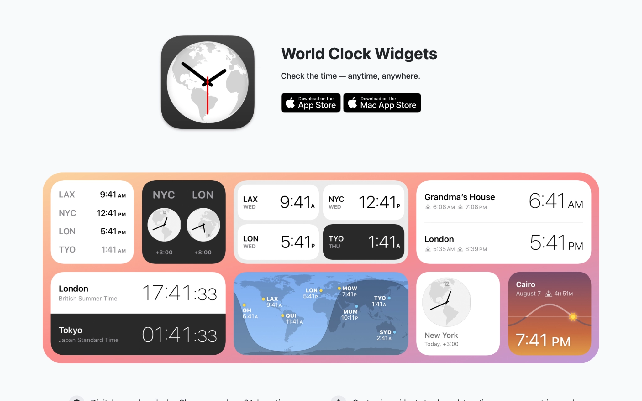 World Clock Widgets